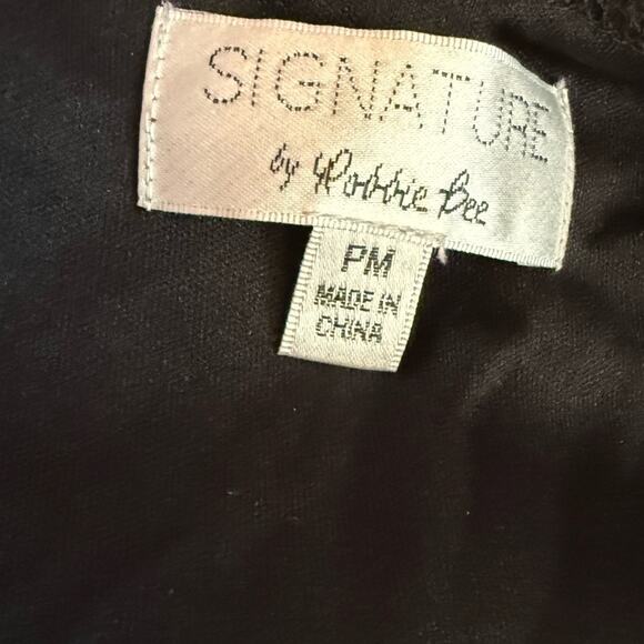 Robbie Bee Petite 3/4-Sleeve Asymmetrical-Hem Dress Teal Multi Women’s Sz PM - Picture 8 of 10